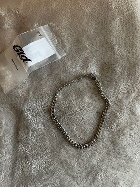GLD Miami Cuban Silver Anklet
